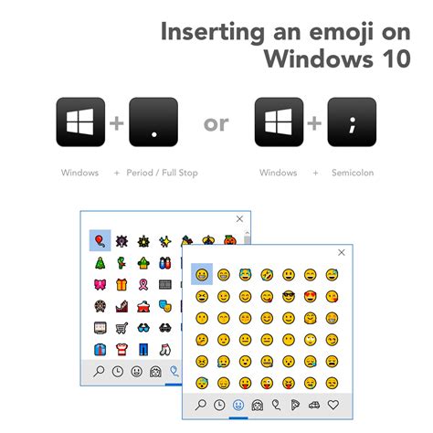 emojis windows 10 shortcut